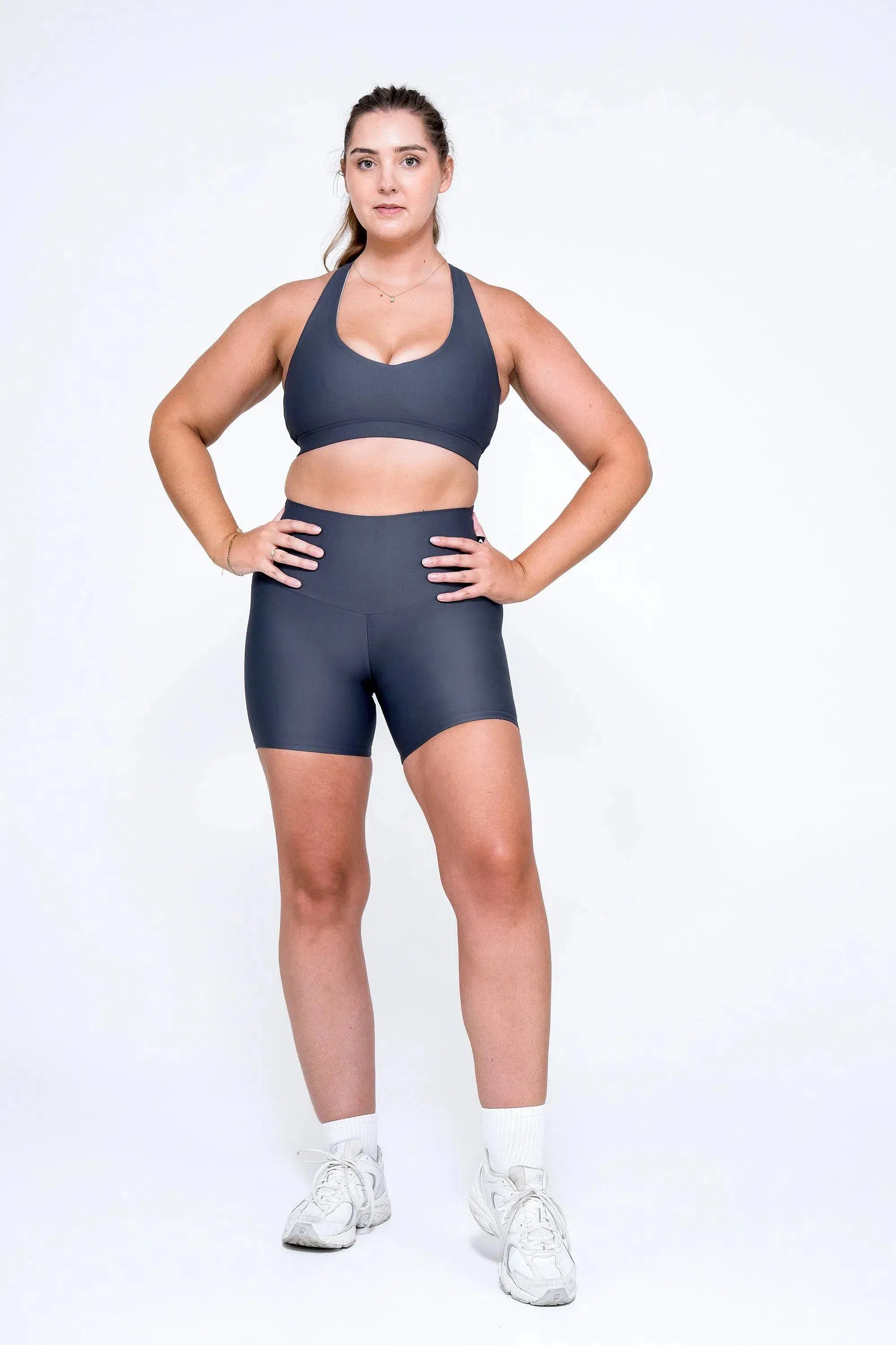 Performance High Waisted Booty Shorts - Mama Shark