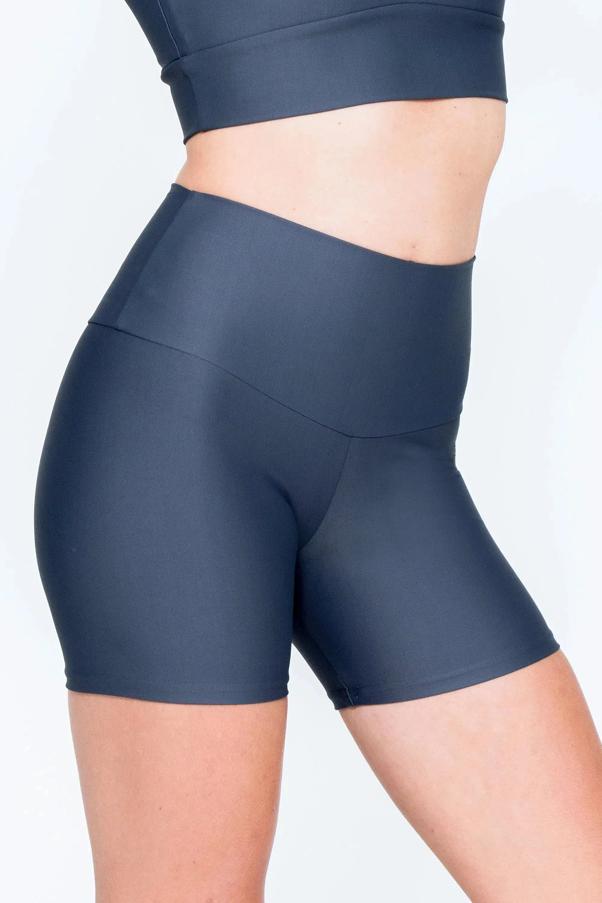 Performance High Waisted Booty Shorts - Mama Shark