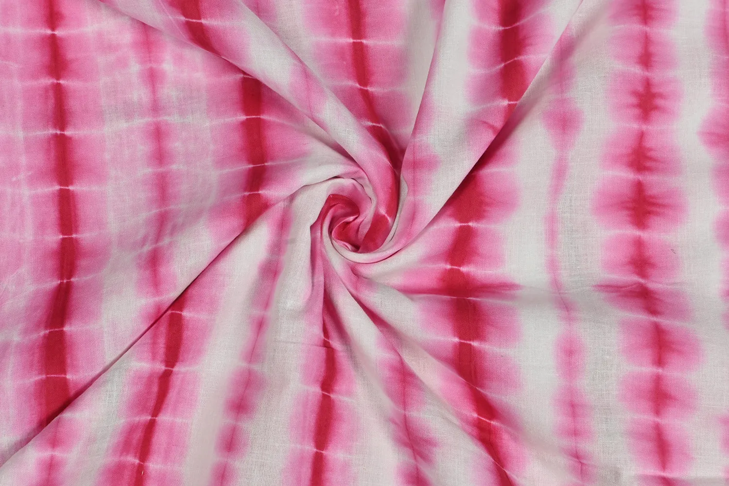 Pink & White Abstract Cotton Cambric Fabric