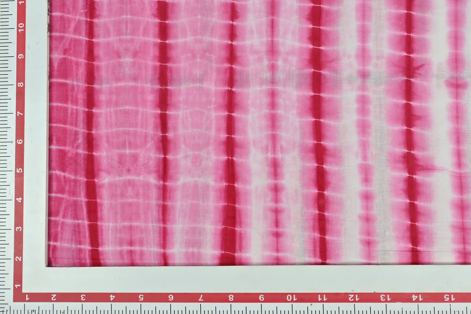 Pink & White Abstract Cotton Cambric Fabric
