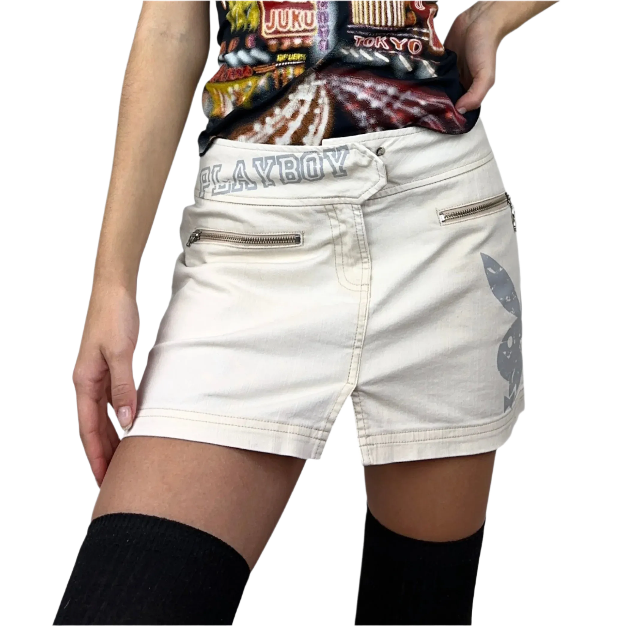 Playboy Bunny White Mini Skirt (S)