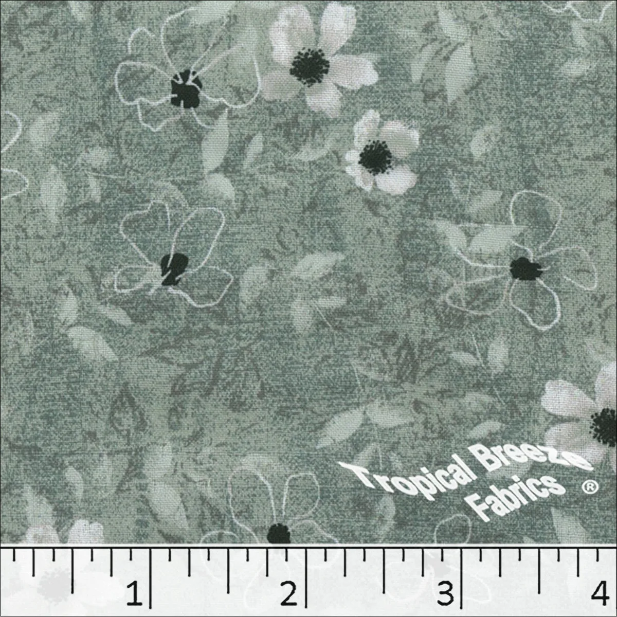 Pluma Floral Print Polyester Fabric 04543