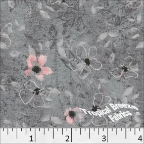 Pluma Floral Print Polyester Fabric 04543