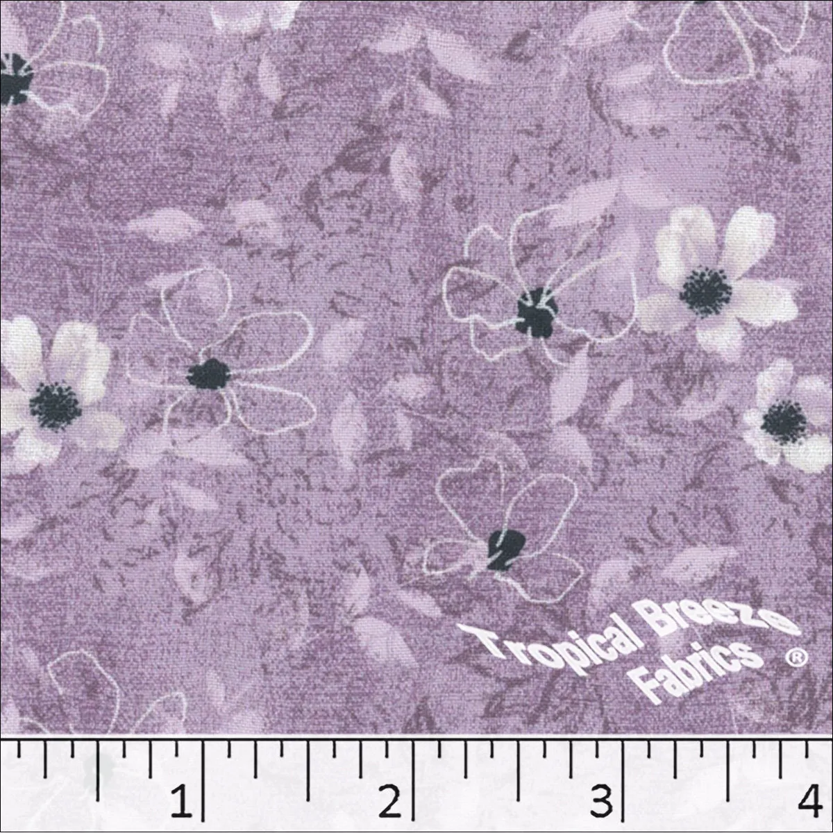 Pluma Floral Print Polyester Fabric 04543