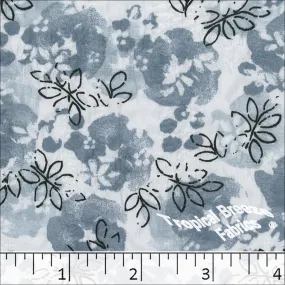Plumeria Leaf Print Polyester Fabric 048331