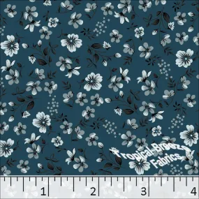 Poly Cotton Flower Toss Dress Fabric 5978
