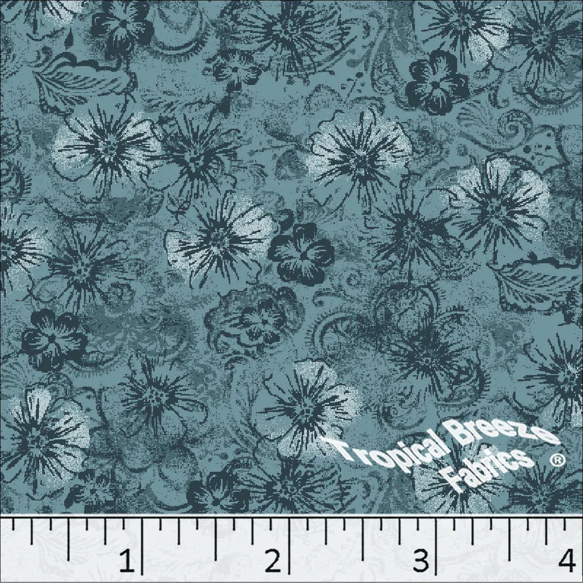 Poly Cotton Large Floral Print Dress Fabric 5818