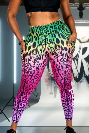 Rainbow Leopard Next Level 7/8 Pocket Leggings