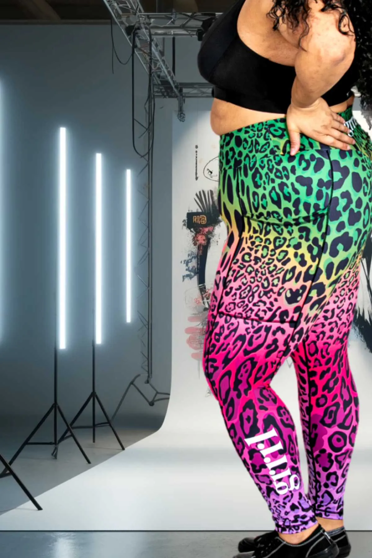 Rainbow Leopard Next Level 7/8 Pocket Leggings