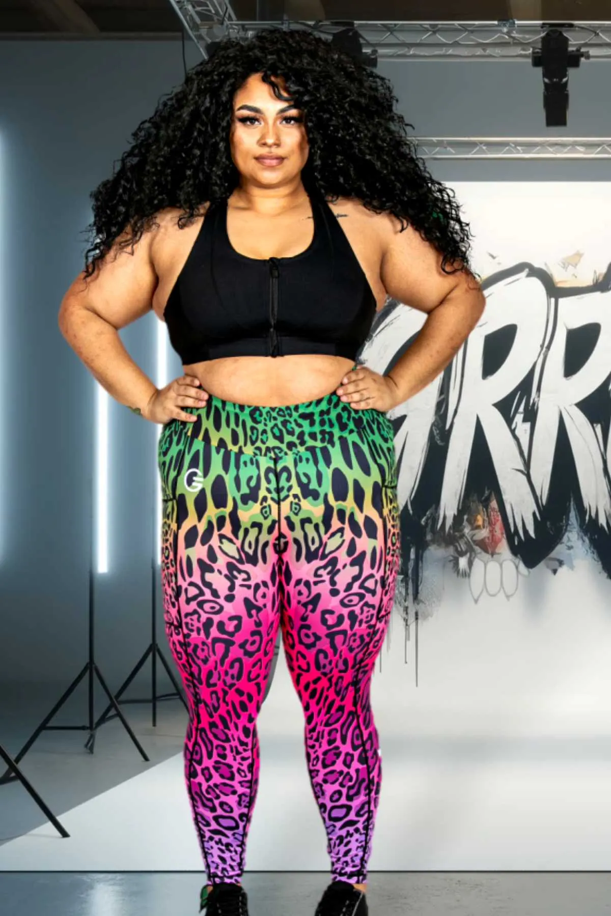 Rainbow Leopard Next Level 7/8 Pocket Leggings