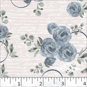 Rose Cluster Print Poly Cotton Dress Fabric 5933