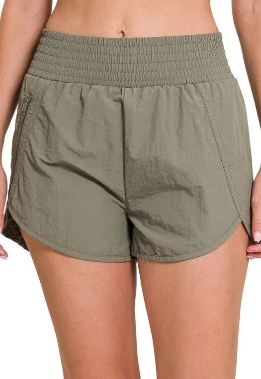 Smocked Waistband Shorts