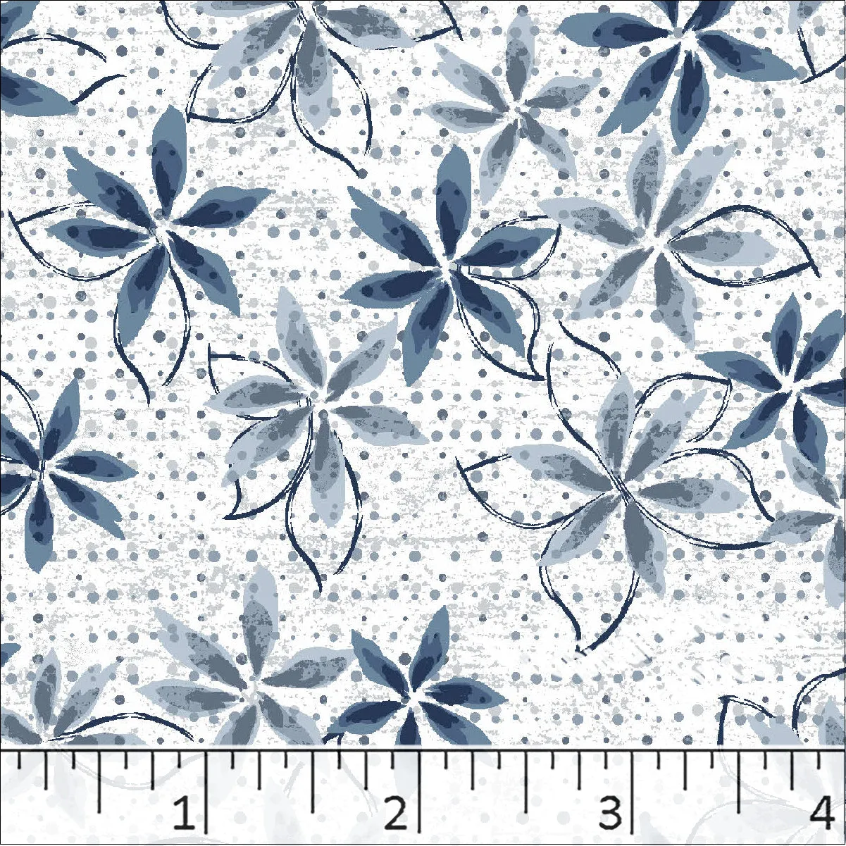 Standard Weave Floral Dots Print Poly Cotton Fabric 6083