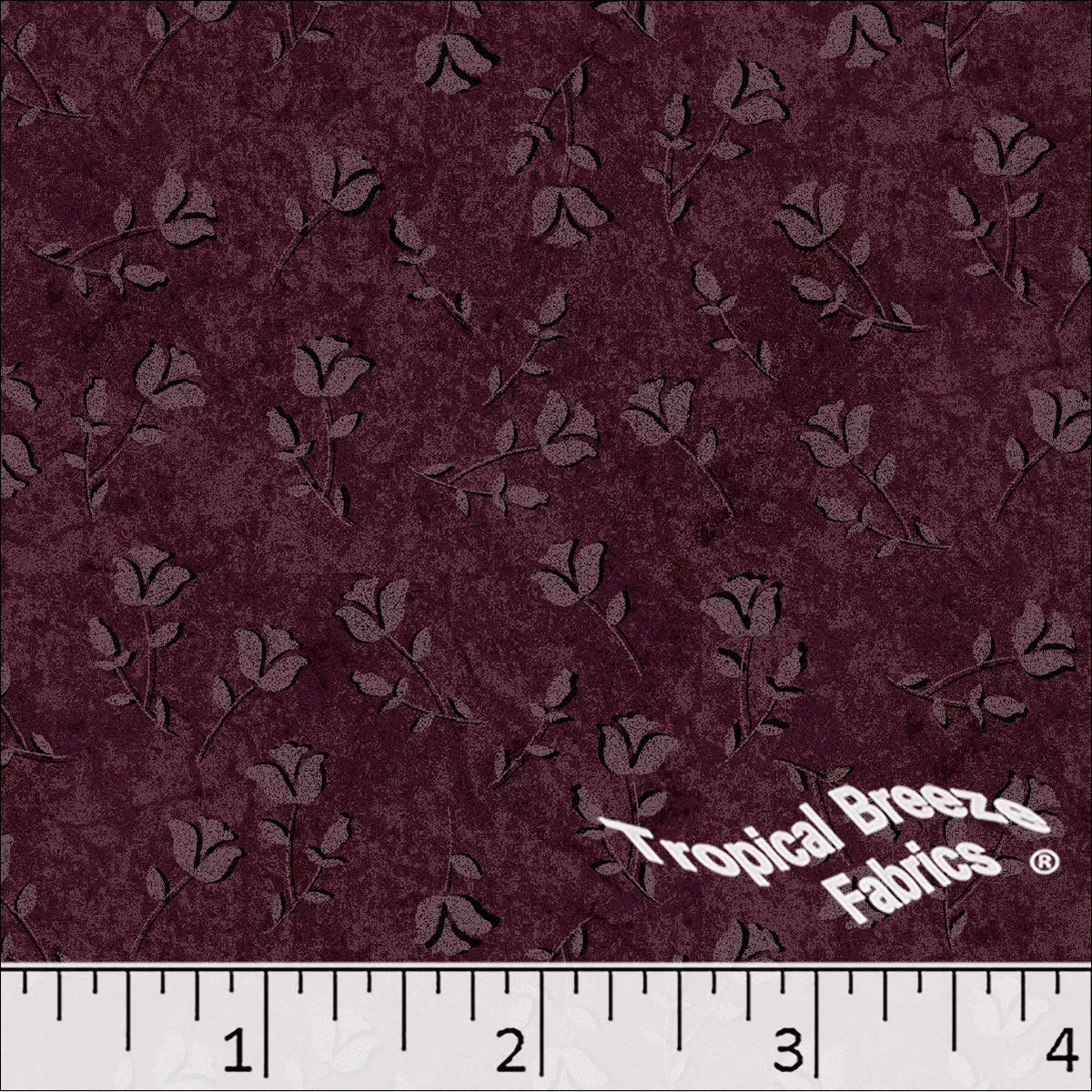Standard Weave Poly Cotton Rosebud Fabric 5977