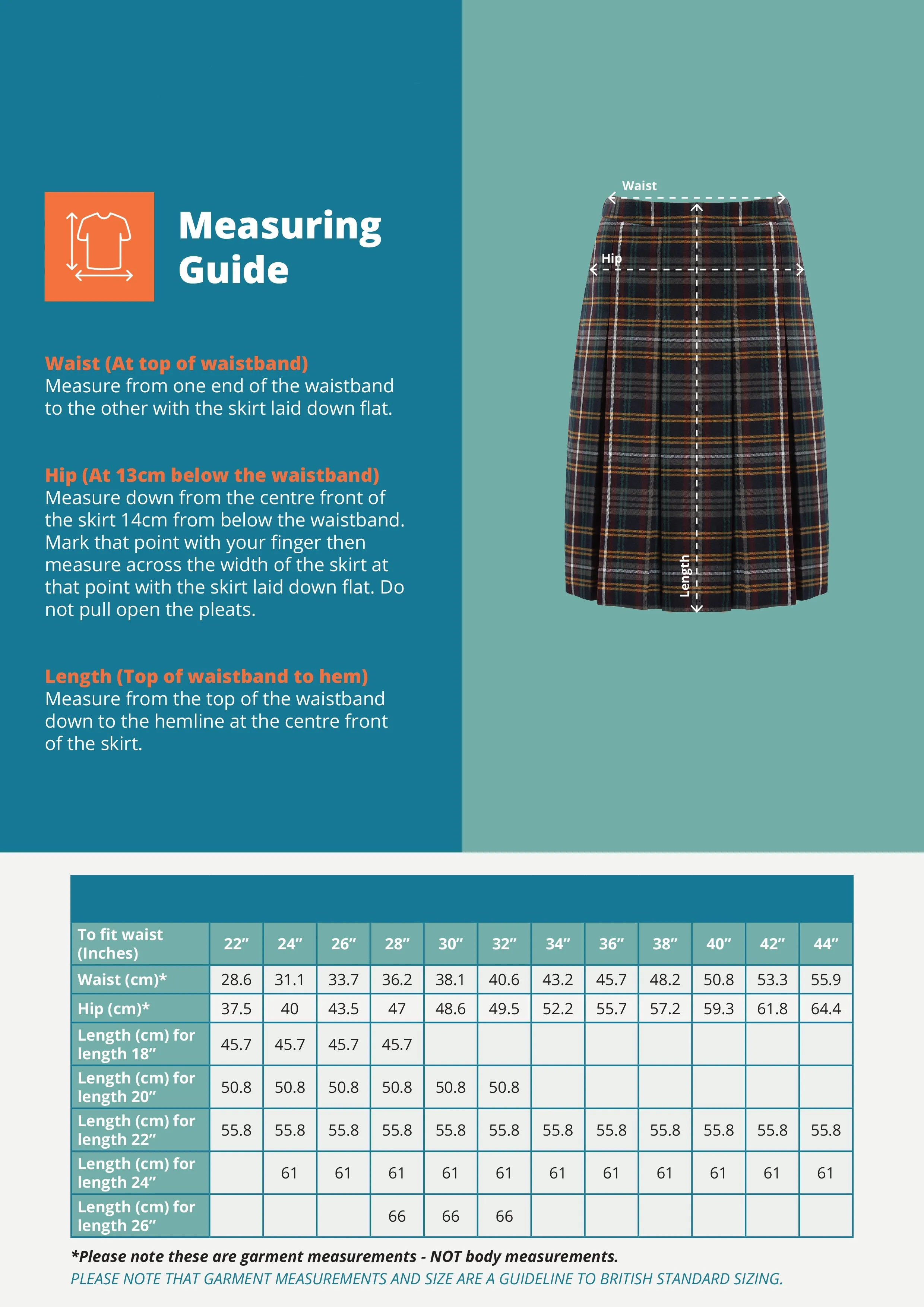 Tartan Girls Fit Skirt
