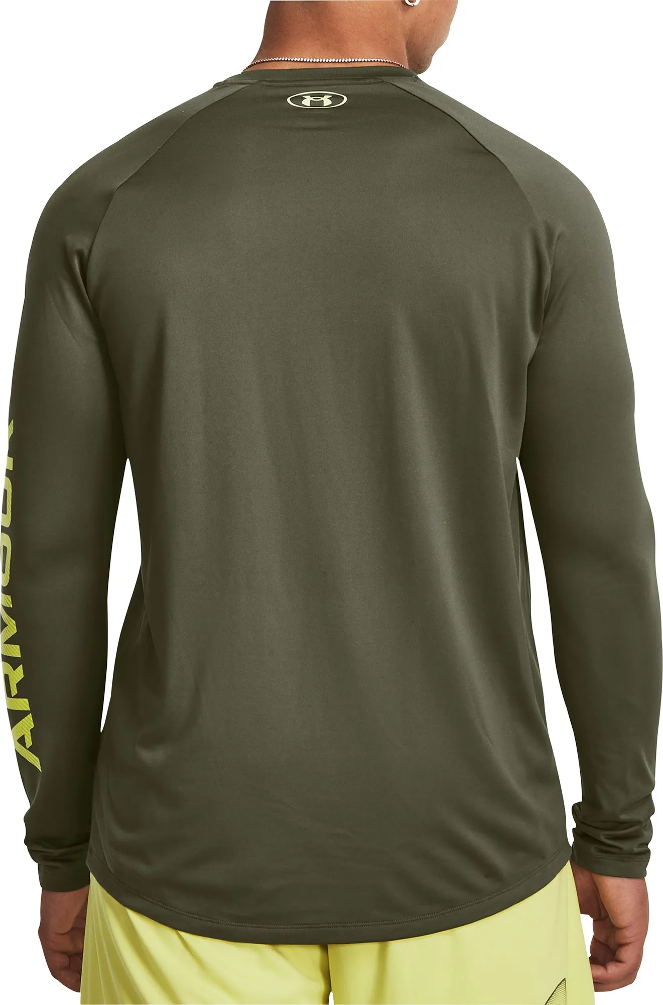 Under Armour Tech Print Fill Long Sleeve Mens Training Top - Green