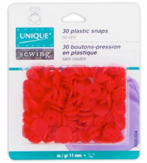 UNIQUE SEWING Plastic Snap Fasteners  - size 2 / 11mm (3⁄8″)