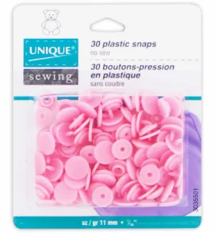 UNIQUE SEWING Plastic Snap Fasteners  - size 2 / 11mm (3⁄8″)