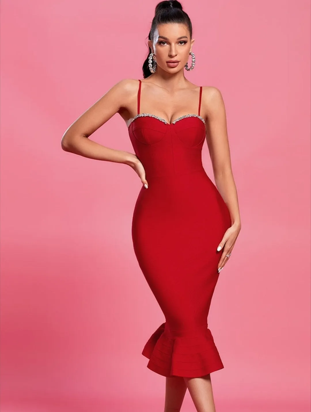 Uniqueness Bandage Midi Dress