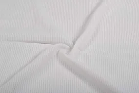 White Stripes Viscose Fabric