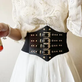 Wide Belt Punk Hip Hop Decorative Belt – Nightclub Accessories