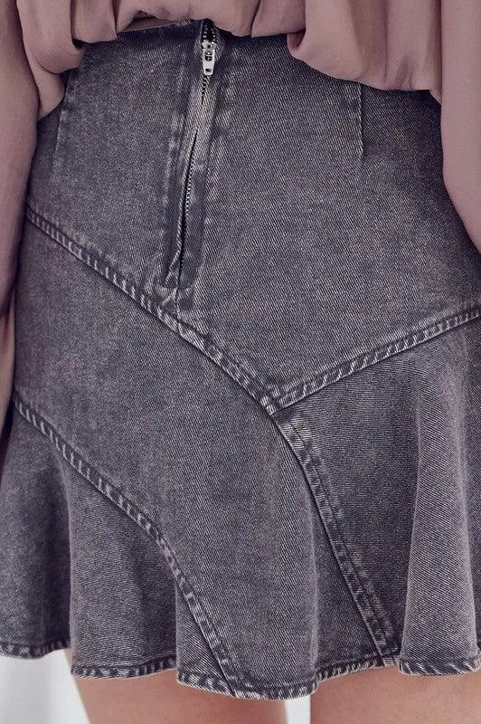 Womens Charcoal or Taupe A-Line Skirts