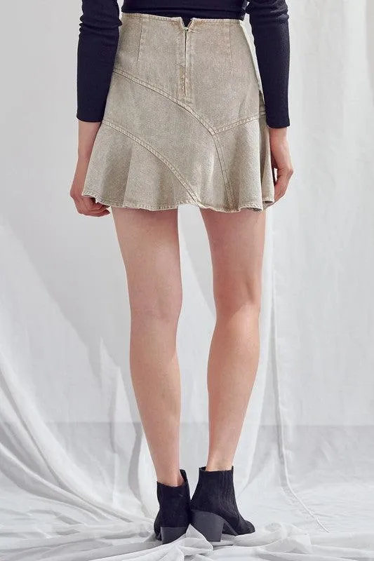 Womens Charcoal or Taupe A-Line Skirts