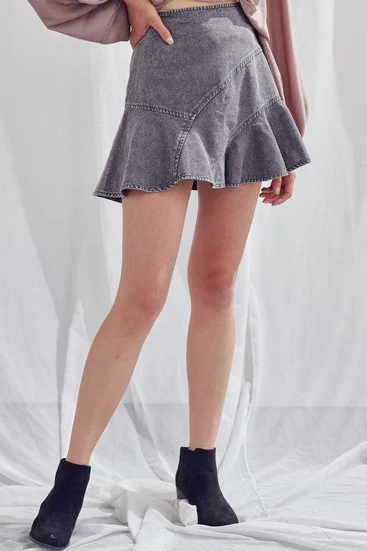Womens Charcoal or Taupe A-Line Skirts