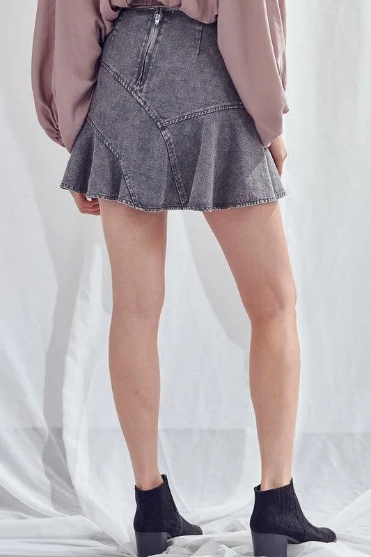 Womens Charcoal or Taupe A-Line Skirts