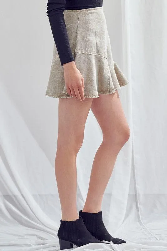 Womens Charcoal or Taupe A-Line Skirts