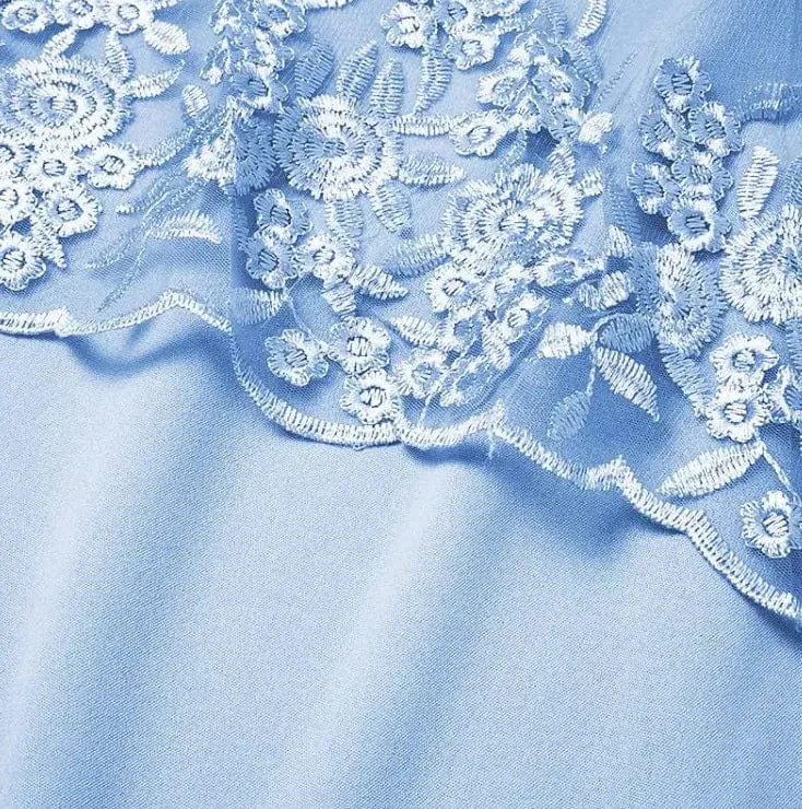 Women's Elegant Round Neck Lace Chiffon Irregular Cardigan dress set