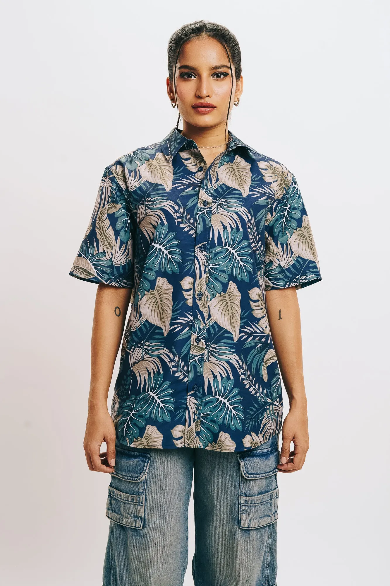 Women's Leaves Print Shirt