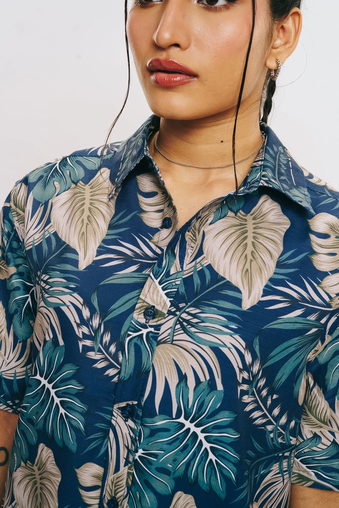 Women's Leaves Print Shirt